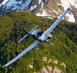 Photo of a plane flying over landscape. Link to Closely Held Business Stock.